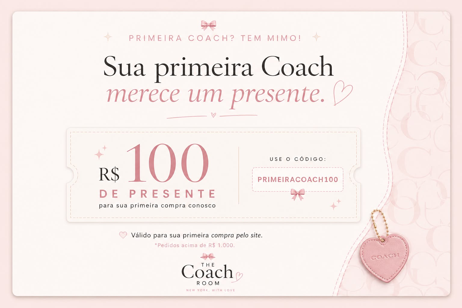 Cupom de R$ 100 de presente — PRIMEIRACOACH100